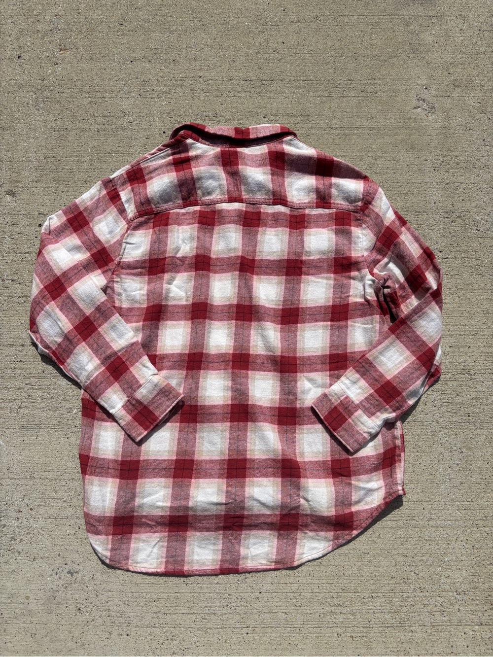 Red and Tan Plaid Flannel - Picture 3 of 8
